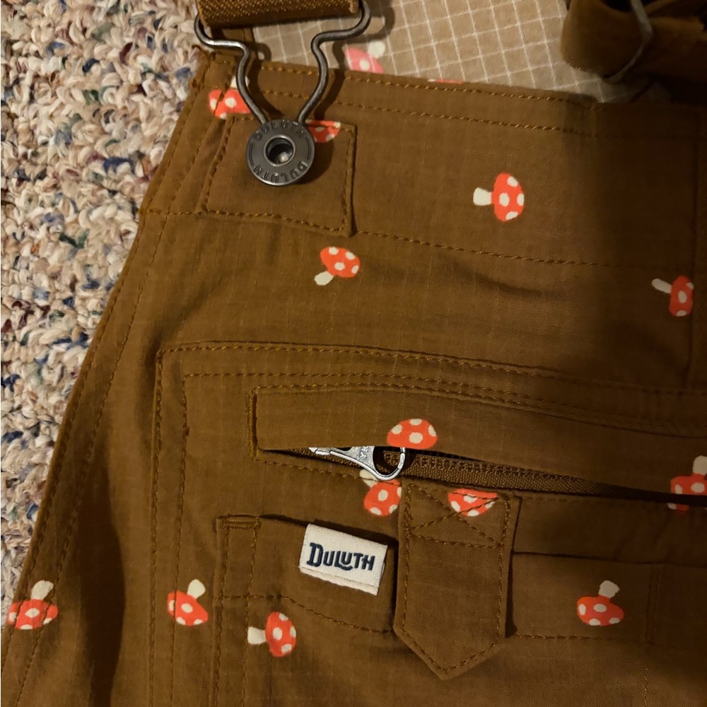 Duluth Trading Co Brown Jumpsuit with Floral Accents - Picture 2 of 3
